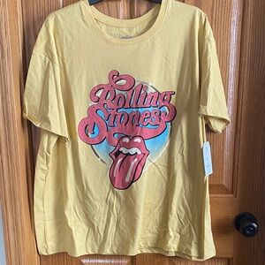 Time and Tru gold Rolling Stones Graphic Tee